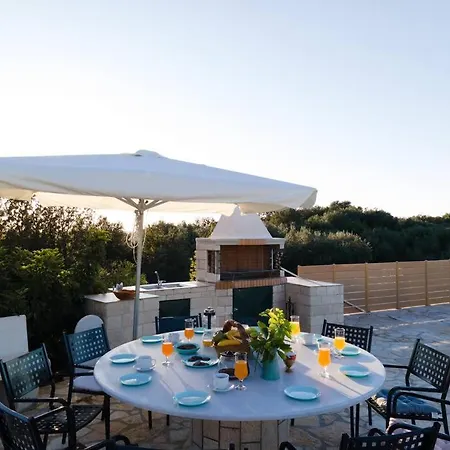 Family Villa Portes With Panoramic View! Pithos Exterior foto