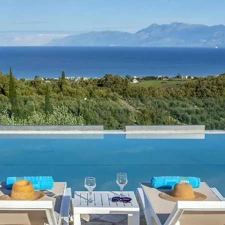 Family Villa Portes With Panoramic View! Pithos Exterior foto
